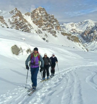  Esquí de cerro en los Dolomitas de Fanes 